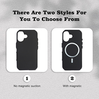 Casing Magnetik 3D TPU PC 2 in 1 Film Sublimasi Kosong untuk Ponsel, Casing Sublimasi untuk iPhone 17 16 15 14 Pro Max