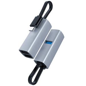 Nhà máy trực tiếp cung cấp Nhôm Bạc <span class=keywords><strong>3</strong></span> cổng <span class=keywords><strong>USB</strong></span> C <span class=keywords><strong>3</strong></span>.0 + 2.0 <span class=keywords><strong>HUB</strong></span> cho <span class=keywords><strong>Mac</strong></span> PC - Product Image 1