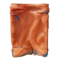 Bolsa de malla de PP para envasar verduras, cebollas, patatas y frutas, bolsa de malla Raschel con cordón.