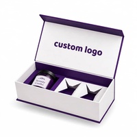 Boîte cadeau magnétique de luxe pour bougies, boîte d'emballage personnalisée avec fermeture magnétique en papier pour ensemble de bougies