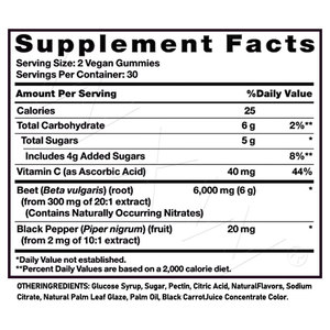 Maravillosas gomitas de raíz de remolacha extractivas de alto contenido Gummies de raíz de remolacha masticables Gummy Extra Strength - Product Image 6