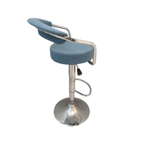 Ensemble de tabourets de bar modernes ST-8128, hauteur réglable, pivotants en tissu avec base en métal pour salle à manger, bar à domicile, hôtels - Mobilier de bar