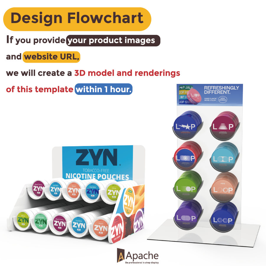 Apache Transparent Acrylic Mouth Tobacco Display Stand Counter Display Rack for Smoke Shop — view 4