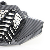 PCX 125/155 2018 Scooter motor parçaları için modifiye karbon Fiber Fairing radyatör kapağı