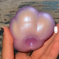 Jouet nuage moelleux à remontée lente, balle anti-stress nuage translucide en gelée, mini fidget pour les doigts pour soulager le stress
