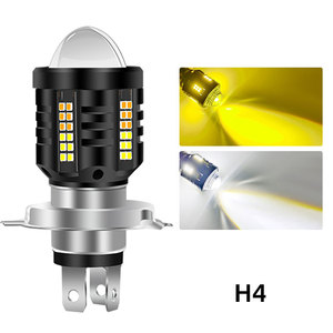Faro LED Bicolore Bianco e Giallo da 12V a 32V per Moto, Luce Abbagliante e Anabbagliante <span class=keywords><strong>H4</strong></span> P15D BA20D, Faro Fendinebbia per Moto - Product Image 3