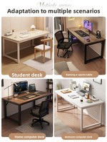 Bureau moderne à panneaux en bois Bureau d'ordinateur Table d'étude pour étudiants à domicile Bureau pour adultes Établi rectangulaire Salon