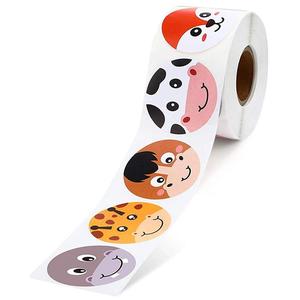 Dính nhãn dễ thương phim hoạt hình động vật Sticker Vòng CuộN Vinyl tùy chỉnh bán buôn in ấn cho trẻ em giáo viên dán - Product Image 2