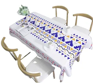 Waterproof Thickening Hotel Wedding Party Tablecloth Bohemian Polyester Print Event