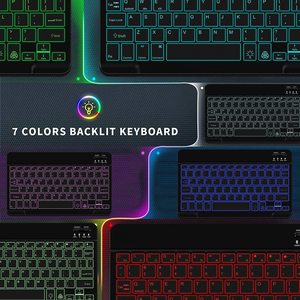 Trong Kho Xách Tay Máy Tính Bảng Azerty Clavier Siêu Mỏng Bàn Phím Backlit Teclado Bluetooth Bàn Phím Không Dây Cho Máy Tính Xách Tay Điện Thoại Máy Tính Bảng - Product Image 6