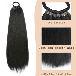 Cola de Caballo Sintética E-Hair de 24 Pulgadas, Larga y Lisa, con Banda Elástica, Extensión de Cabello con Aspecto Natural, Suave y Liso - Product Image 1