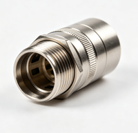 Boîtier de connecteur aéronautique usiné CNC nickelé, surface passivée par électroérosion, solutions OEM/ODM personnalisables, précision