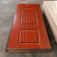 Revêtement de porte en mélamine à grain de bois 3D super réaliste, texture profondément embossée HDF, finition mate, ressemble à du placage de chêne/noyer naturel
