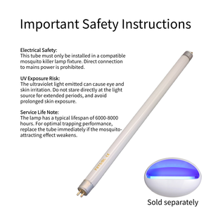 Collesun Ampoule UV T5 8W 12 pouces 365nm de remplacement pour pièges à mouches collants, moustiques, moucherons, mouches à fruits, Aedes, anti-insectes d'intérieur non toxiques - Product Image 5