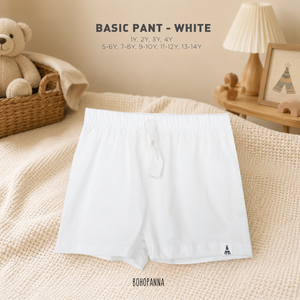 Pantalones casuales blancos y suaves diseñados con un ajuste cómodo y calidad premium para niños que disfrutan de un estilo de vida activo diario. - Product Image 2