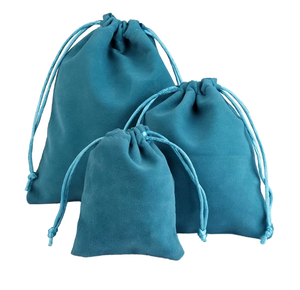 Bolsa de joyería de terciopelo con logotipo personalizado-Bolsa de almacenamiento con cordón suave para embalaje de regalo y promociones - Product Image 1