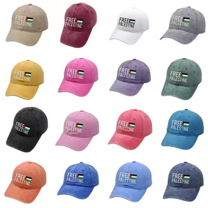 Vente chaude Usine Personnalisé Coton Broderie Casquettes de Baseball Adulte Sport de Plein Air Baseball Hat Palestine Cap pour Free Palestine - Product Image 2