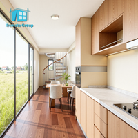 Villa de luxe préfabriquée, design moderne, alimentée à l'énergie solaire, maison préfabriquée en conteneur, fabriquée en Chine, Asie, 2 à 3 chambres