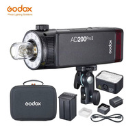 Godox AD200ProII Mini estilo TTL 2,4G Flash de bolsillo inalámbrico Compatible con Nikon para Canon para Sony Fuji Olympus Xpro para Nikon