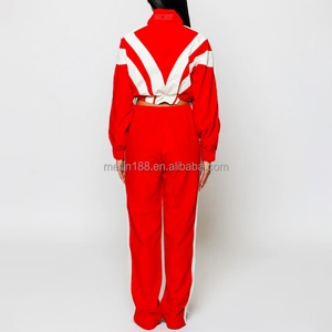 Custom High Quality Women Zipper Windbreaker Jacket and Nylon Track Pants Joggers <b>Set</b> Lightweight <b>2</b> <b>Piece</b> Windbreaker Tracksuit - Product Image 4