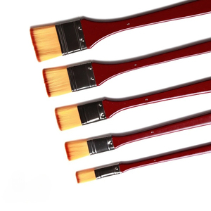 Ensemble de 5 pinceaux en nylon avec manche en bois pour peinture à l'huile, peinture à la <span class=keywords><strong>craie</strong></span> et peinture acrylique – Fournitures d'art - Product Image 1