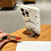 Coque de téléphone à motif étoile tendance, compatible avec iPhone 18 Pro Max, avec support intégré