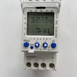 Minuteur numérique programmable hebdomadaire sur rail DIN AHC810/812, 220V 16A, deux canaux - Product Image 2