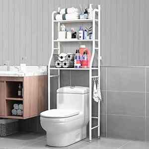 Estante de Almacenamiento de Tres Niveles, Estante de Baño, Soporte para Inodoro, Lavadora, Tipo Fácil de Instalar - Product Image 4