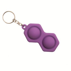 Jouets sensoriels anti-stress en caoutchouc à presser avec logo personnalisé imprimé à l'écran, vente en gros, porte-clés Pop pour enfants - Product Image 3