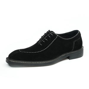 Nuevo Lanzamiento, Zapatos Oxford de Vestir Formales de Ante con Cordones para Hombre, Marca JiuZhou, Punta en Pico, Antideslizantes, 2025 - Product Image 1