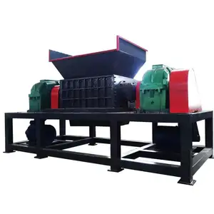 double shaft plastic metal shredder machine scrap garden wood chipper machines for pellet