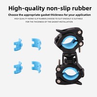 Support de lampe de vélo universel stable et réglable à 360 degrés, clip de fixation pour guidon