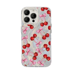 Coque de téléphone TK Yusha en plumes de cerisier, très prisée, pour iPhone 15, 16/17 <span class=keywords><strong>Pro</strong></span> Max, avec nœud scintillant, antichoc, pour femme - Product Image 1