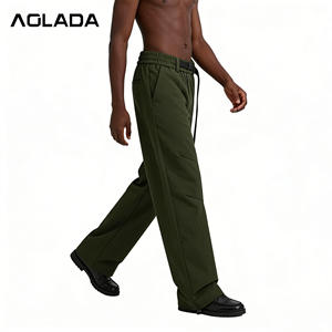 Sonbahar yeni varış fabrika doğrudan satış nefes dokuma gevşek uydurma iş pantolon düz İpli kargo pantolon erkekler için - Product Image 2