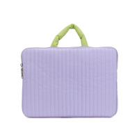 Funda para Portátil de Color Contrastante Resistente al Agua para 13-14 Pulgadas, Bolsa para Computadora de Nailon Resistente a Impactos, Resistente a Arañazos con Forro de Felpa