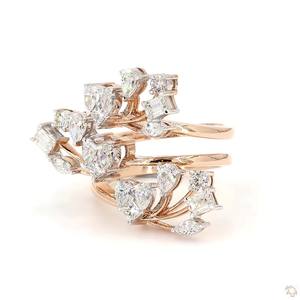 Exclusive Gold <b>Diamond</b> <b>Ring</b> for Women Premium Elegant Fine Jewelry Wedding Celebration Daily Fashion Wear - Product Image 2