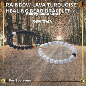 8mm Lava Volcanic Agate Frosted Stone Rainbow Energy <b>Healing</b> Loose Gemstone Beads Romantic Anniversary Children's <b>Bracelet</b> - Product Image 2