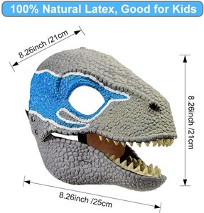 หน้ากากไดโนเสาร์ Dino สำหรับตกแต่งงานปาร์ตี้คริสต์มาส,หน้ากากแฟนซีมังกรขยับได้สำหรับงานวันเกิดวันฮาโลวีน - Product Image 2