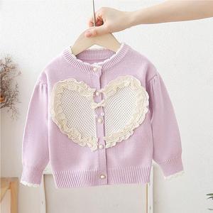 Vêtements d'automne pour filles, <span class=keywords><strong>pull</strong></span> en tricot pour enfants, <span class=keywords><strong>pull</strong></span> tendance pour filles, cardigan, <span class=keywords><strong>pull</strong></span> doux pour bébés filles - Product Image 3