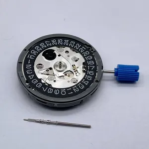 Mouvement mécanique japonais NH35A d'origine, 24 rubis, plateau interchangeable pour montre, disque de date noir avec texte blanc - Product Image 3