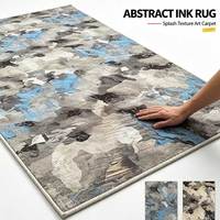 Alfombra de Estilo Artístico Moderno con Textura Moteada de Tinta Abstracta, Impresa en Nailon, Antideslizante, de Látex, Rollo Completo, Colores Personalizados para Vestíbulos de Hoteles