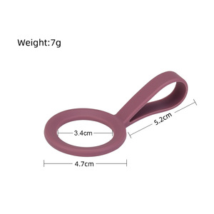 Нескользящий силиконовый ремешок-держатель для бутылки с водой, мягкая ручка-петля, портативный аксессуар для тренировок в спортзале, походов и занятий спортом на открытом воздухе - Product Image 4