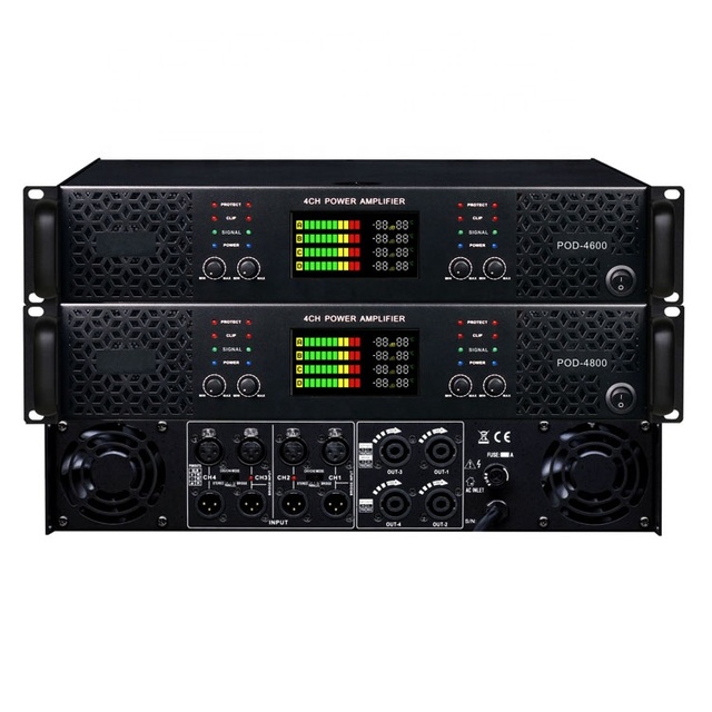 POD 2U Power Amplifier High Power Amplifier for Bass 500 Watt Power Amplifier