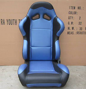 Base de Asiento de Carreras de Cuero Negro/Blanco, Tipo Universal con Doble Deslizador - Product Image 4