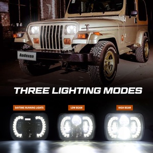 Loyo ánh sáng 5x7 Kim Cương Đèn pha 60W 7inch <span class=keywords><strong>LED</strong></span> vuông đèn pha cho TOYOTA Pickup Jeep Wrangler YJ XJ xe tải - Product Image 5