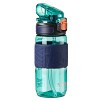Bouteille d'eau Tritan de 530 ml sans BPA, réutilisable, recyclable, anti-fuite, pour étudiants, peut être placée dans le sac d'école