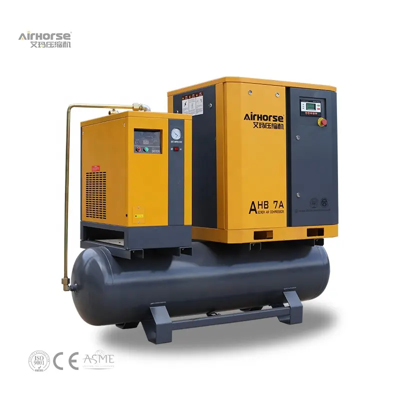 Compressor de ar elétrico tipo parafuso 4kw 5.5kw 7.5kw 220V 380V preço de fábrica Com fuso monofásico e inversor