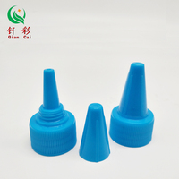 Bouchon torsadé en plastique de haute qualité de 24mm et 28mm avec bouchon à vis à double couche à buse longue vente chaude pour l'emballage de bouteilles