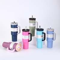 Tumbler Estetico da 40oz con Cannuccia e Coperchio, Tazza Termica in Acciaio Inox 304, Colori Macaron per Creatori di Contenuti, Servizio ODM