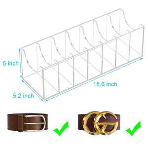 Organizer Sabuk Akrilik Modern Ramah Lingkungan 7 Kompartemen Kotak Penyimpanan Transparan untuk Makeup Perhiasan - Product Image 2
